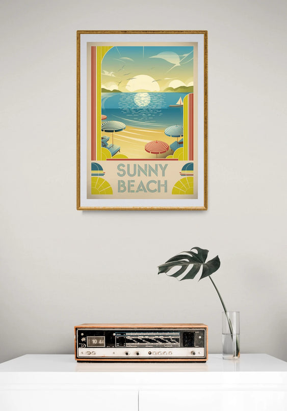 affiche vintage bord de mer 2