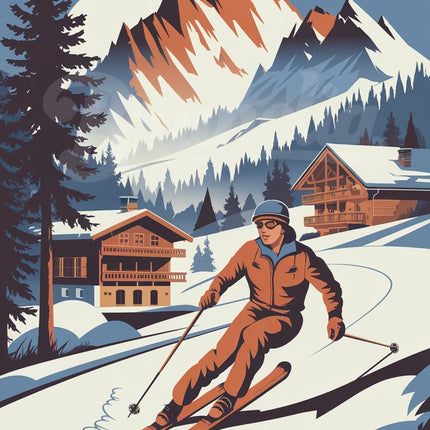 affiche ski vintage