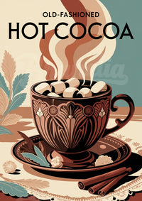 Affiche Chocolat Chaud Artisanal – Design Rétro & Élégance