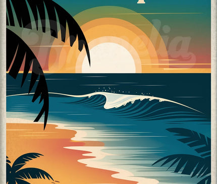 Affiche vintage océan copie