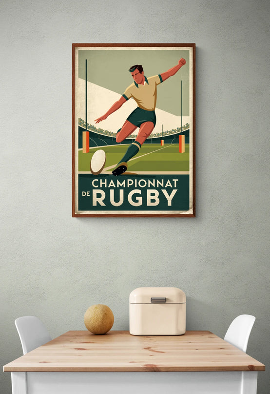 affiche rugby ancienne