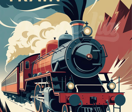 affiche vintage train