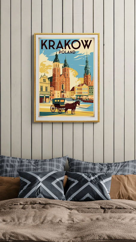 Affiche vintage Cracovie copie