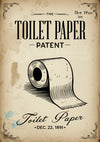 Affiche Patent papier toilé 1891 style rétro