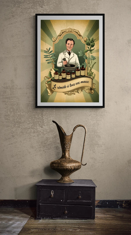 affiche pharmacie vintage