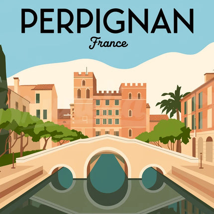 affiche vintage perpignan