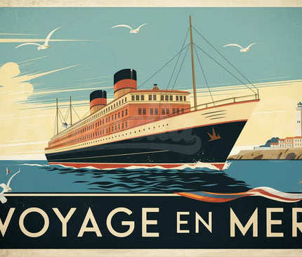 affiche vintage navigation