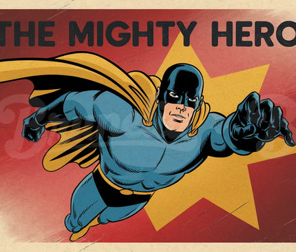 affiche super heros vintage