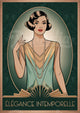 Affiche femme élégante Art déco années 1920