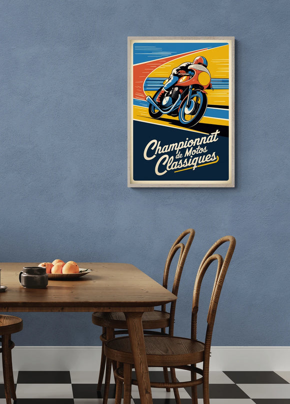 Affiche moto sportive ancienne copie