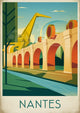 Affiche Pont aqueduc architecture art déco Nantes