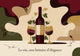 Affiche élégance vin et raisins style art déco