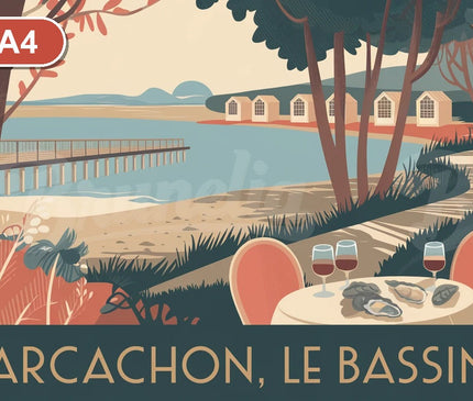 Pack Arcachon - 4 affiches A4 - format A4