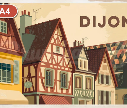 Pack Bourgogne - 4 affiches A4 - format A4