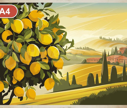 Pack Citron - 4 affiches A4 · Sélection 4 - format A4