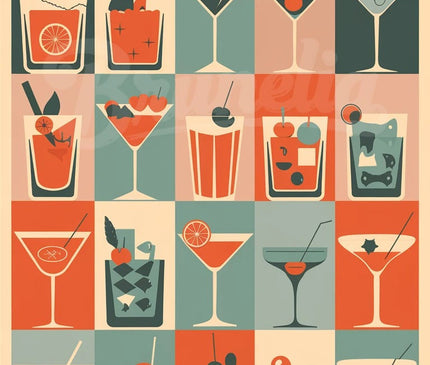 Pack Cocktail - 4 affiches A4 - format A4