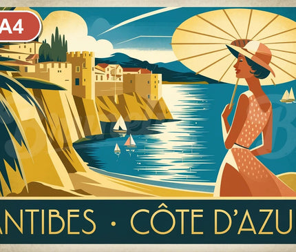 Pack Cote D'Azur - 4 affiches A4 · Sélection 4 - format A4