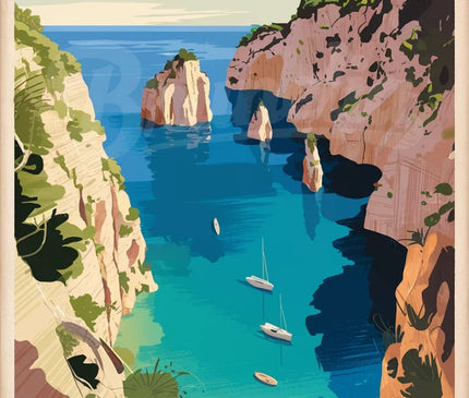 Pack Cote D'Azur - 4 affiches A4 · Sélection 4 - format A4