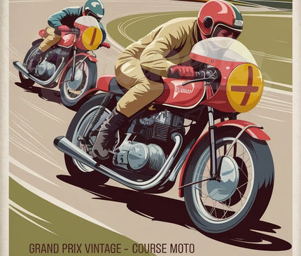 Pack Moto - 4 affiches A4 - format A4