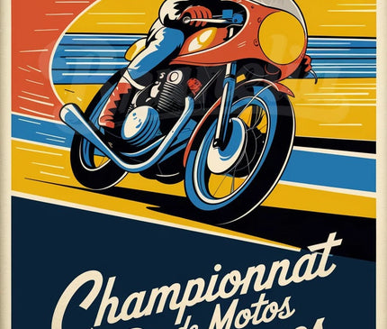 Pack Moto - 4 affiches A4 - format A4