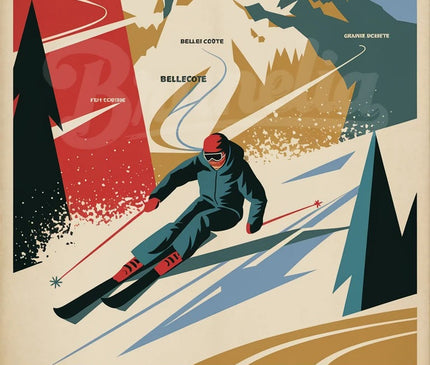 Pack Ski - 4 affiches A4 · Sélection 2 - format A4