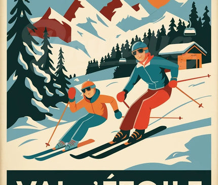 Pack Ski - 4 affiches A4 · Sélection 4 - format A4